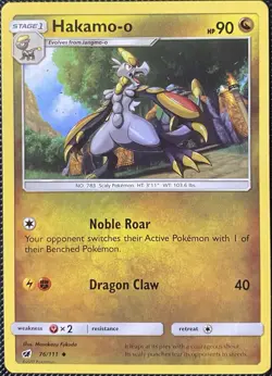Hakamo-o 76/111 Sm-Crimson Invasion Regular - Pokemon Card - Image 1
