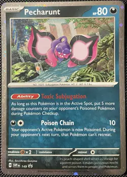 Pecharunt 149 Sv: Scarlet & Violet Black Star Promo (Cosmos Holo) Pokemon Card - Image 1