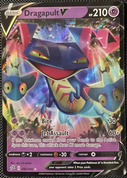 Dragapult V 092/192 Swsh02: Rebel Clash Holo - Pokemon Card - Image 1