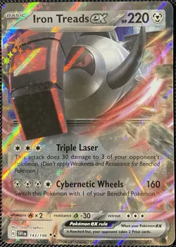 Iron Treads ex 143/198 Sv01: Scarlet & Violet Base Set Holo - Pokemon Card - Image 1