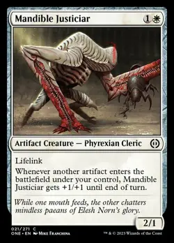 Near Mint, English - 4 x MTG Mandible Justiciar - Foil Phyrexia: All Will Be One - Image 1