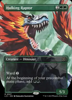 Near Mint, English - 1 x MTG Hulking Raptor - Foil - Borderless The Lost Caverns - Image 1