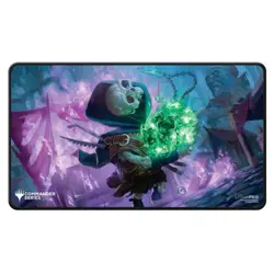 MTG COMMANDER SERIES- RELEASE 4- BLACK STITCHED PLAYMAT TINYBONES - FAN VOTE - Image 1