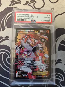2015 Pokemon XY Double Crisis #15 Team Magma's Groudon ex PSA 8 NM-MT NEW CERT - Image 1