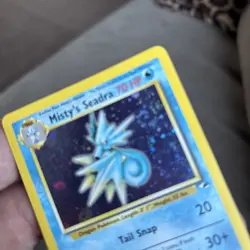 Pokemon TCG Misty's Seadra Holo Rare With Swirl! - Image 4