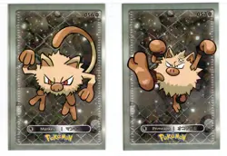 Pokemon Database Set Mankey Primeape Cracked Ice Holo 2 Card Set - Image 1
