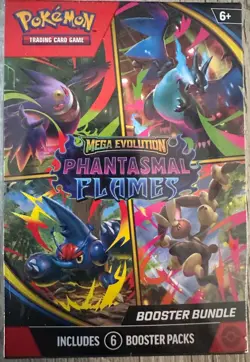 Pokemon Phantasmal Flames - Mega Evolutions Booster Bundle - Factory Sealed - Image 1