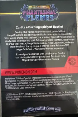 Pokemon Phantasmal Flames - Mega Evolutions Booster Bundle - Factory Sealed - Image 2