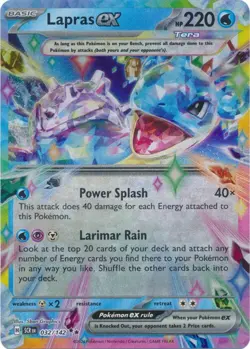 Lapras ex - 032/142 Double Rare Stellar Crown Pokemon TCG - Image 1