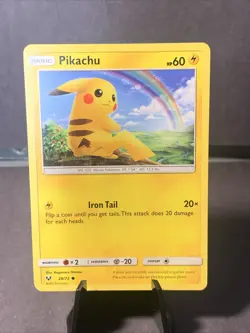 Pokemon TCG Pikachu #28/73 Shining Legends Sun & Moon Common Non Holo NM - Image 1