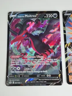 Galarian Moltres Zapdos Articuno V 097 080 058 Pokemon TCG Chilling Reign NM - Image 2