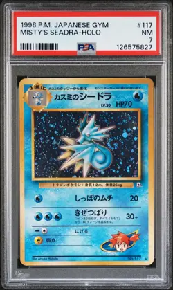 1998 Pokemon Japanese Gym 1 Misty's Seadra 117 HOLO PSA 7 NEAR MINT - Image 1