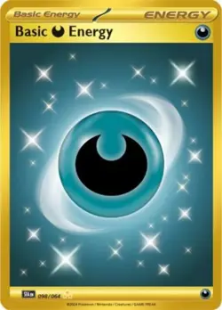 NM-Mint, English - 1 x Pokemon Basic Darkness Energy - 098/064 - Gold Secret Sca - Image 1