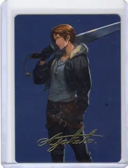 Squall, SeeD Mercenary Art Card Gold-Stamped Signature FINAL FANTASY Art Series - Image 1