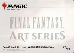 MTG Squall, SeeD Mercenary Art Card (Gold-Stamped Signature) Normal NM Art Card - Image 2