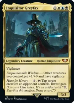 ~ Inquisitor Greyfax ~ NM Foil ~ UB: Warhammer 40K ~ MTG ~ - Image 1