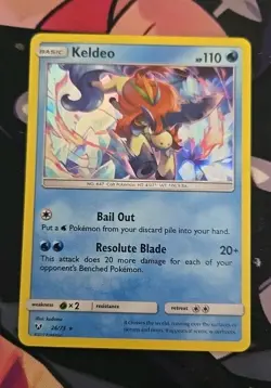 Keldeo 26/73 - Holo Rare Pokemon Shining Legends Card - NM - Image 1
