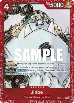 near mint - 1 x One Piece Jinbe - OP01-014 - P (Premium Card Collection -ONE PIE - Image 1