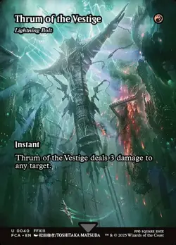 Near Mint, English - 1 x MTG Thrum of the Vestige - Lightning Bolt - Showcase Fi - Image 1