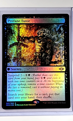 2021 MTG Magic the Gathering Modern Horizons 2 MH2 Foil #97 Profane Tutor - Image 1
