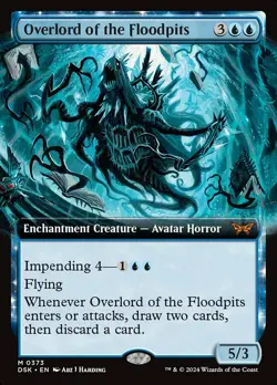 Near Mint, English - 1 x MTG Overlord of the Floodpits - Extended Art Duskmourn: - Image 1