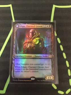 MTG Magic The Gathering Edgar, Charmed Groom Foil Showcase Vampire Commander - Image 1