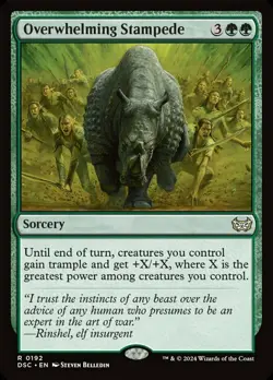 Near Mint, English - 1 x MTG Overwhelming Stampede Commander: Duskmourn: House o - Image 1