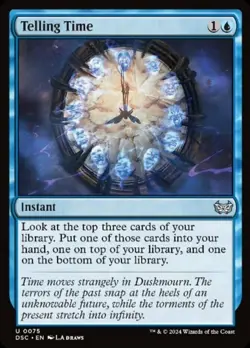 Hero Deal, English - 4 x MTG Telling Time Commander: Duskmourn: House of Horror - Image 1