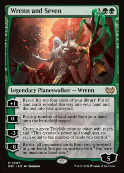 Near Mint, English - 1 x MTG Wrenn and Seven Commander: Duskmourn: House of Horr - Image 1