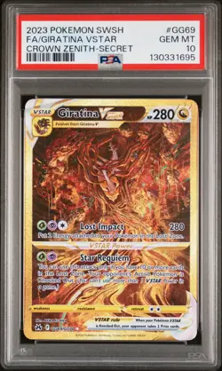 2023 POKEMON SWORD & SHIELD CROWN ZENITH SECRET FULL ART/GIRATINA VSTAR PSA 10 - Image 1