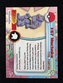 2000 Pokemon Topps Chrome Series 1 Machoke #67 - LP - Image 2