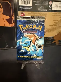Pokemon Base Set Booster Pack Unlimited WOTC Sealed Blastoise Art - Image 1