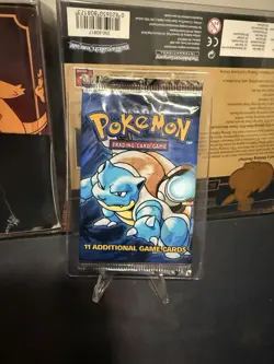 Pokemon Base Set Booster Pack Unlimited WOTC Sealed Blastoise Art - Image 4