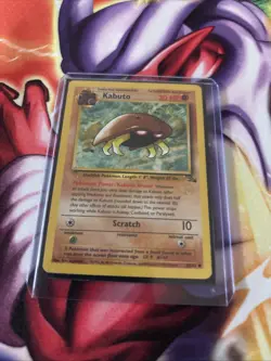 Pokemon TCG - Kabuto [Fossil Set] - Wizards Gold Foil Stamped Promo - LP - Image 1