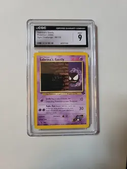 Pokemon Gym Challenge Unlimited Regular Sabrina's Gastly 96/132 CGC 9 PK2936 - Image 1