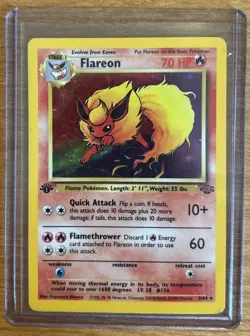 Pokemon TCG Flareon 10/110 Holo Rare 1st EDITION NM Legendary Collection NP - Image 1