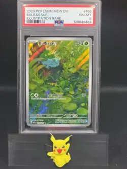 POKEMON 151 PSA 8 MINT BULBASAUR ILLUSTRATION RARE 166/165 - Image 1