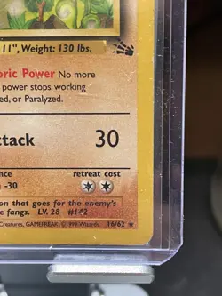 AERODACTYL #16/62 NON HOLO 1999 POKEMON FOSSIL 1ST EDITION MP (SEE PHOTOS) - Image 4