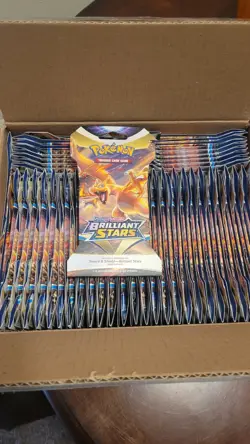 36 Pokemon Brilliant Stars Sleeved Booster Packs Equivalent To 1 Booster Box - Image 1