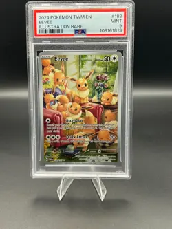 Eevee 188/167 - Pokemon: Twilight Masquerade - PSA 9 - Image 1