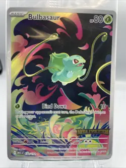 Bulbasaur 133/132 Me01: Mega Evolution Holo Pokemon Card, NM - Image 1