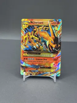 Pokemon TCG M Charizard EX Secret Holo Ultra Rare Card 107/106 XY Flashfire LP - Image 1