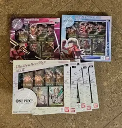 7 One Piece Trading Card Game Illustration Box (5 )Vol 2 (1) Vol 3 (1) Vol 4 - Image 1