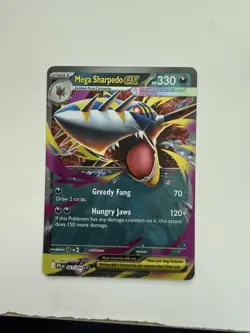 061/094 Mega Sharpedo ex : Double Rare Card : Phantasmal Flames : Pokemon TCG - Image 1