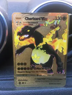 Gold Heavy Metal Pokemon Card - Charizard Vmax - HP330 - English - S43 - Image 1