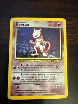 Pokemon Card - Mewtwo Base Set 10/102 Holo Rare - Image 1
