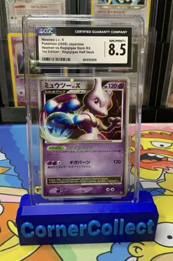 Mewtwo LV.X Regigigas Half Deck Holo 1ED 2008 Japanese Card Graded CGC 8.5 PSA 9 - Image 1