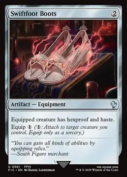 Swiftfoot Boots Commander: FINAL FANTASY NM MTG Non-Foil - Image 1
