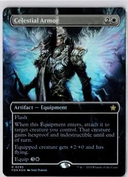 Celestial Armor (Borderless) Foundations Foil NM R 0295 - Image 1