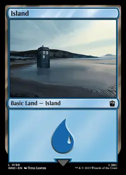 Hero Deal, French - 4 x MTG Island (0198) Universes Beyond: Doctor Who - Image 1